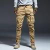 Ankle Length Jogger pants for men Denim Cotton Pockets Elastic Waist Military Tactical Cargo Pants Men 2022 Winter jogging baggy ► Photo 2/5