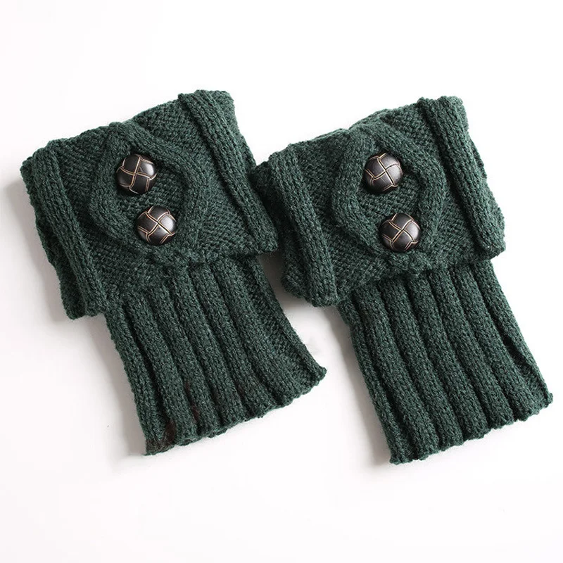 La MaxPa High Quality Women Winter Warm Knit Leg Warmers Button Crochet Leggings Slouch Boot Socks2019 Hot Sale Fashion Gifk2166