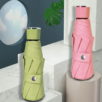 

2020 New Style Five-fold Umbrella Rain Cabinet Parasol Mini Parasol Umbrella Creative Folding Pocket Women's