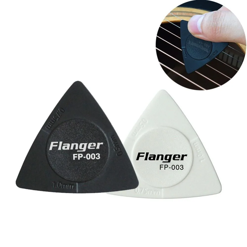 Flanger-1pcs-Guitar-Picks-Triangle-Black-White-Guitar-Picks-Anti-slip-Style-ABS-Material-Picks-Guitar