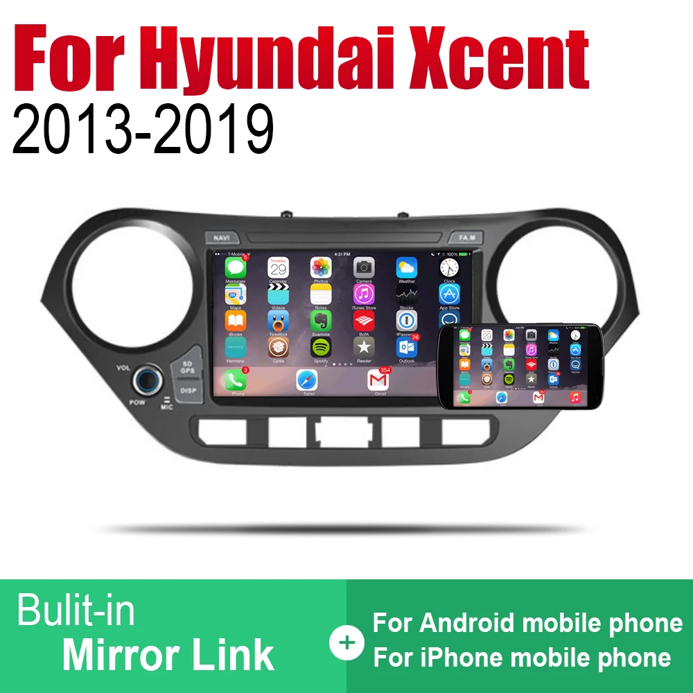 Excellent ZaiXi Auto Radio 2 Din Android Car Player For Hyundai Xcent 2013~2019 GPS Navigation BT Wifi Map Multimedia system Stereo 4