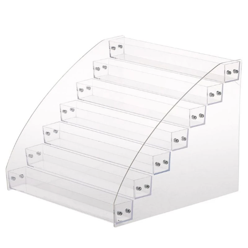 2-7 Tiers Clear Acrylic Liquid Pigment Bottles Storage Box Organizers Lipstick Jewelry Display Holder Nail Polish Rack 2