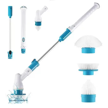 

Electric Spin Scrubber Turbo Scrub Cleaning Brush Cordless Chargeable Bathroom Cleaner with Extension Handle Adaptive Brush Tub