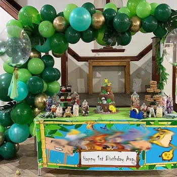 

112Pcs Forest Theme Safari Party Decoration Balloon Garland Arch Kit For Kid 1St Birthday Partydecor Supplies Baby Shower Boy