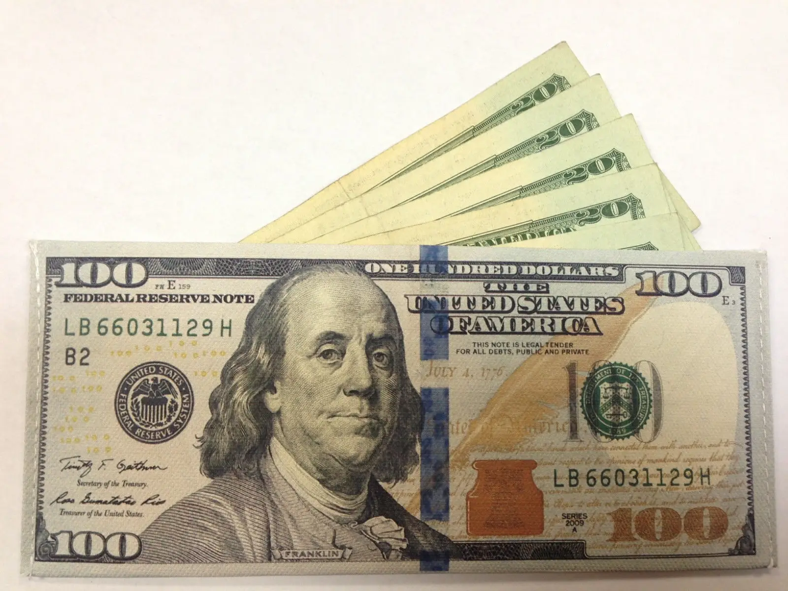 Slim Wallet Unisex US $100 Dollar Bill Bifold Card Holder Purse | Багаж и сумки