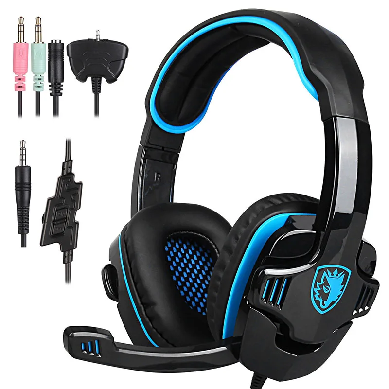 SA-708 GT игровая гарнитура наушники с микрофоном для PS4 ПК ноутбука компьютера