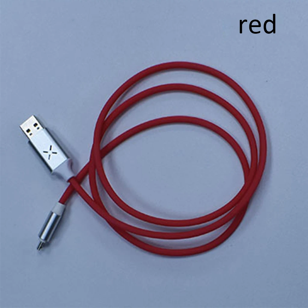 red 1 м светодиодный светящийся струящийся usb-кабель для быстрой зарядки и передачи данных Micro usb type C для iPhone X samsung - Цвет: red