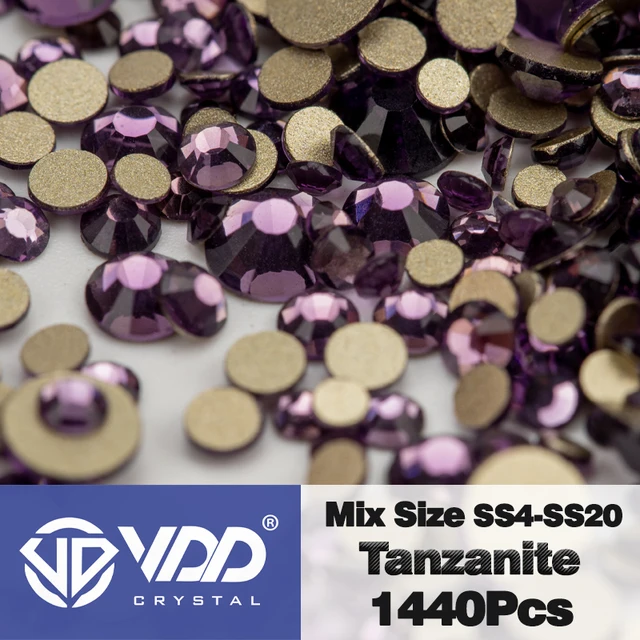 VDD SS4-SS20 Mix Size Clear Crystal Non HotFix Gold FlatBack Rhinestones Decorations DIY Glitter Stones 3D Nail Art Accessories 6
