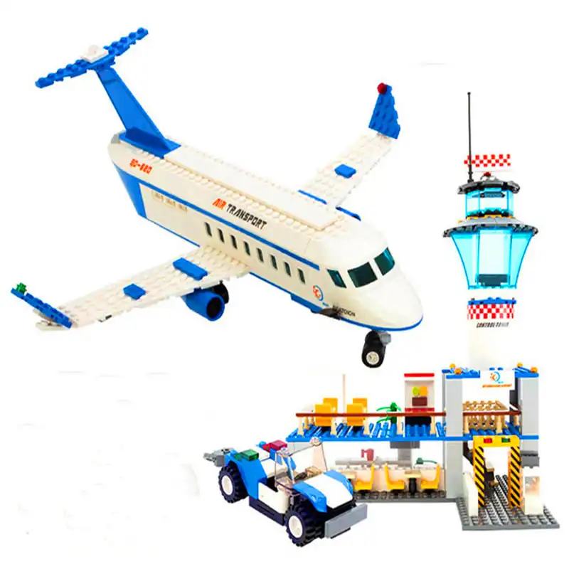 playmobil city airport passenger plane