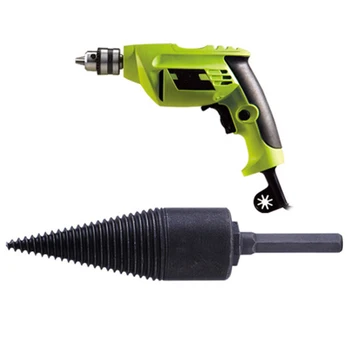 

Home Wood Splitter Screw Cone 32/42 mm Heavy Duty Steel Log Splitting Kit