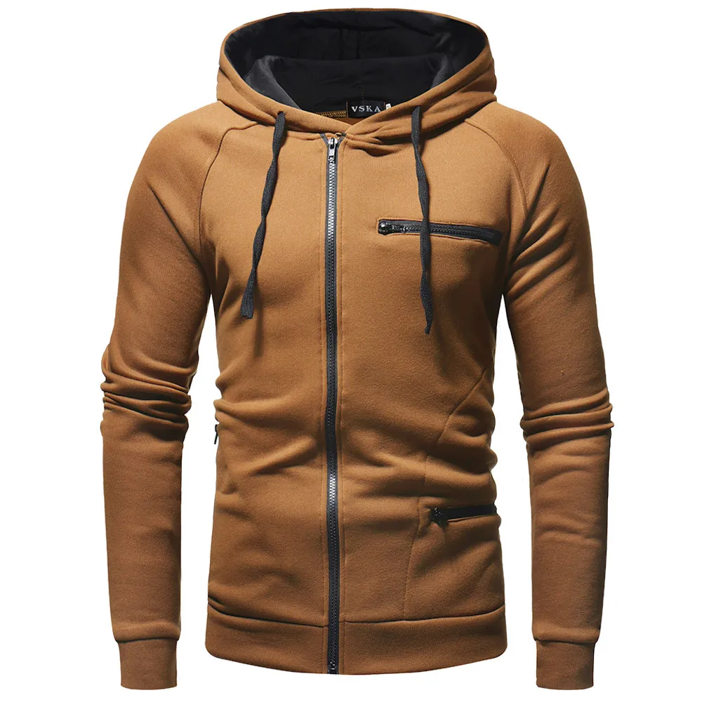 

Brand Casual Sweatshirt Men's Autumn Casual Solid Long Sleeve Hoodie Sweatshirt Top Outwear Autumn And Winter Style