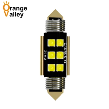 

100Pcs Car Festoon C5W LED 31 36 39 41 mm bulb 3030 6 SMD reading lamp Auto Interior Light CANBUS Error Free DC 12V