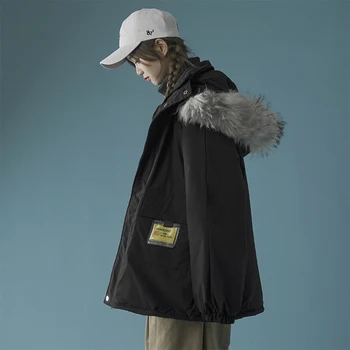 

Loose Casual Parkas Long Sleeve Cotton Korean Style Jacket Plus Size Winter Coat Parkas Chaqueta Mujer Women's Clothing DB60MF