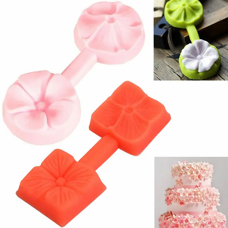 

Cake Tools Cute 3D Rose Flower Fondant Cake Chocolate Sugarcraft Mold Cutter Silicone Decoration Ice Pastry Baking Tools 2 Size