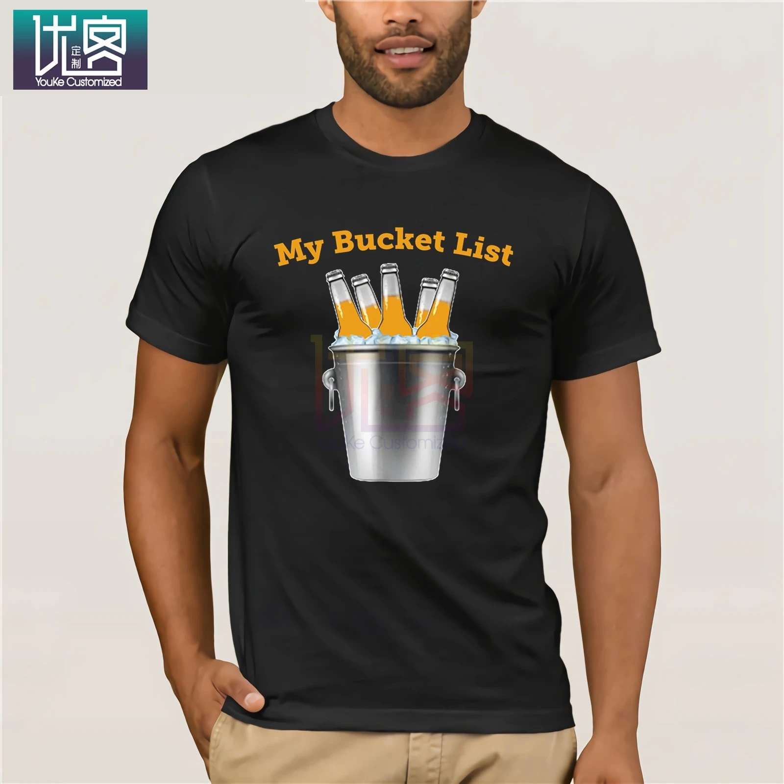 

Trends My BuckeT-LisT-T-ShirT-Funny Beer T-ShirT-RetiremenT-Gift t-shirts men t shirts Harajuku Casual Short Sleeve Top