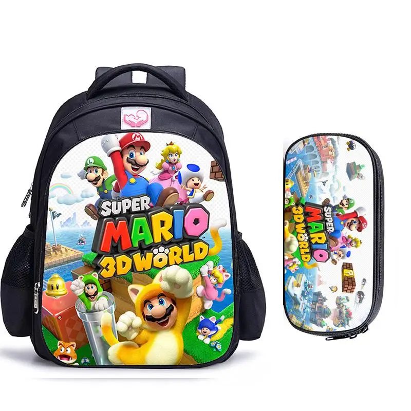 16 Inch Mario Bros Children School Bags 