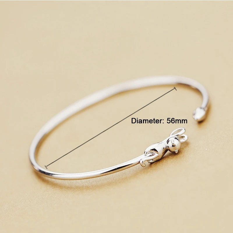 XIYANIKE 925 стерлингового серебра корейский стиль милый кот креативные браслеты ювелирные изделия регулируемые для женщин Свадебная пара