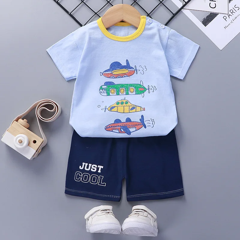 Boys Girls Cartoon Clothing Set Children Clothes Baby Clothing Set Kids Unicorn Cartoon  Vest Shorts+Pants Sets baby clothes set for girl Clothing Sets