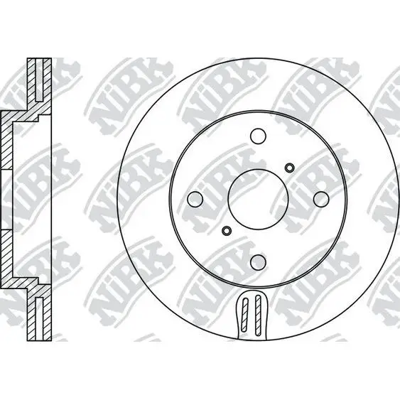 Диск тормозной передний Toyota Yaris 1.0/1.3 06 NIBK RN1436