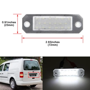 

2pcs Car LED License Number Plate Lights Lamp For VW Transporter 2003-2017 For Caddy 2004-2017