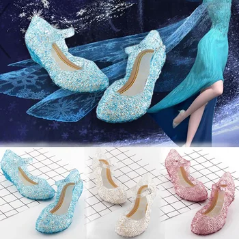 

Princess Anna Elsa Shoes Cinderella Crystal Costume Shoes Baby Girls Cosplay Costume Sandals Party Princess Elsa Shoes For Girls