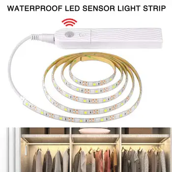 

Night Light Bar LED Strip 60LED/M LED Lights Belt Closet Home Decoration Automatic Portable Induction Light Wardrobe Cupboard