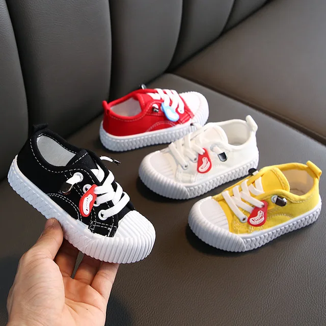 

children's Pupils white sports shoes boys breathable canvas slip shoes girls running shoes Girls sneakers soft Kids casual shoes