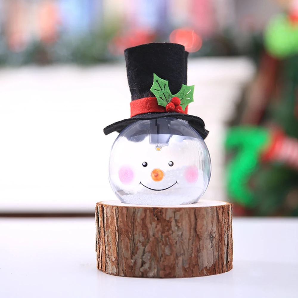 Snowman С губчатым наполнителем Рождественская елка висячие украшения для новогодней елки настольная лампа домашний Декор Подвеска-снеговик светящаяся красивая - Цвет: Snowman