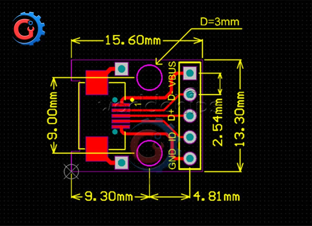 1 шт. MICRO USB к DIP адаптер 5pin гнездовой разъем b Тип PCB конвертер макетная плата USB-01 коммутационная плата SMT мать сиденье