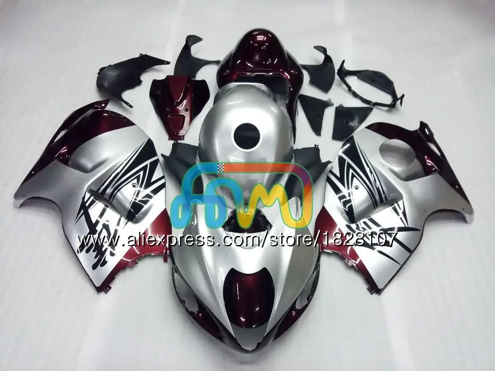 GSXR 1300 для SUZUKI Hayabusa GSXR-1300 2002 2003 2004 2005 2006 2007 49BS. 195 GSXR1300 96 02 03 04 красный серебристый 05 06 07 обтекатель - Цвет: No. 33