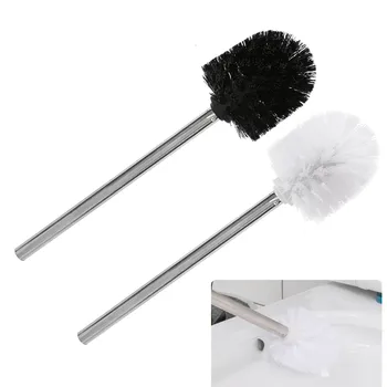 

1pc Toilet Brush Silicone Heads Stainless Steel Handles Replacement Bathroom Cleaning Tool for Toilet/Shower Room