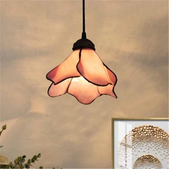 

European Style Lobby Restaurant Balcony Porch Lamp Bar Light Coffee Shop Lamp Bakery Light Lotus Creative Glass Chandelier Metal