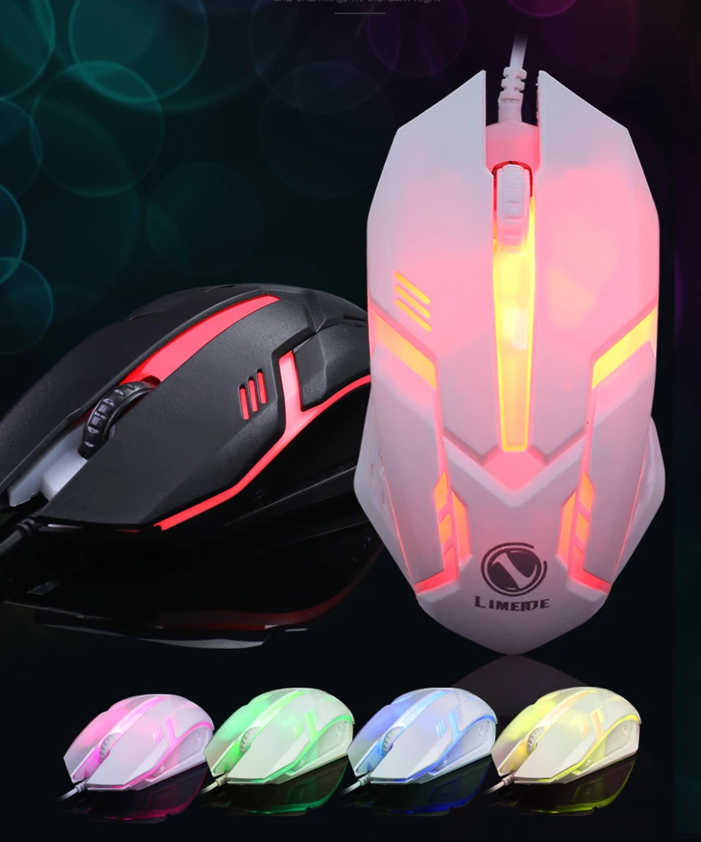 Mechanical Feel Keyboard Gaming Wired Mouse Sets 104 Button Illuminate Keyboard With Backlight PC Key board LED Keybord Mause