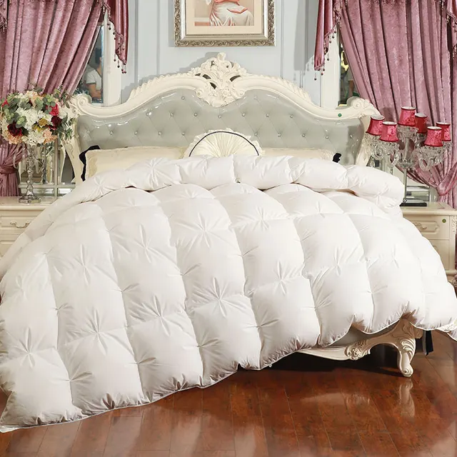 Edredón de plumas de ganso blanco, edredón Individual Doble de invierno,  edredón grueso y cálido para primavera y otoño|Colchas y edredones| -  AliExpress