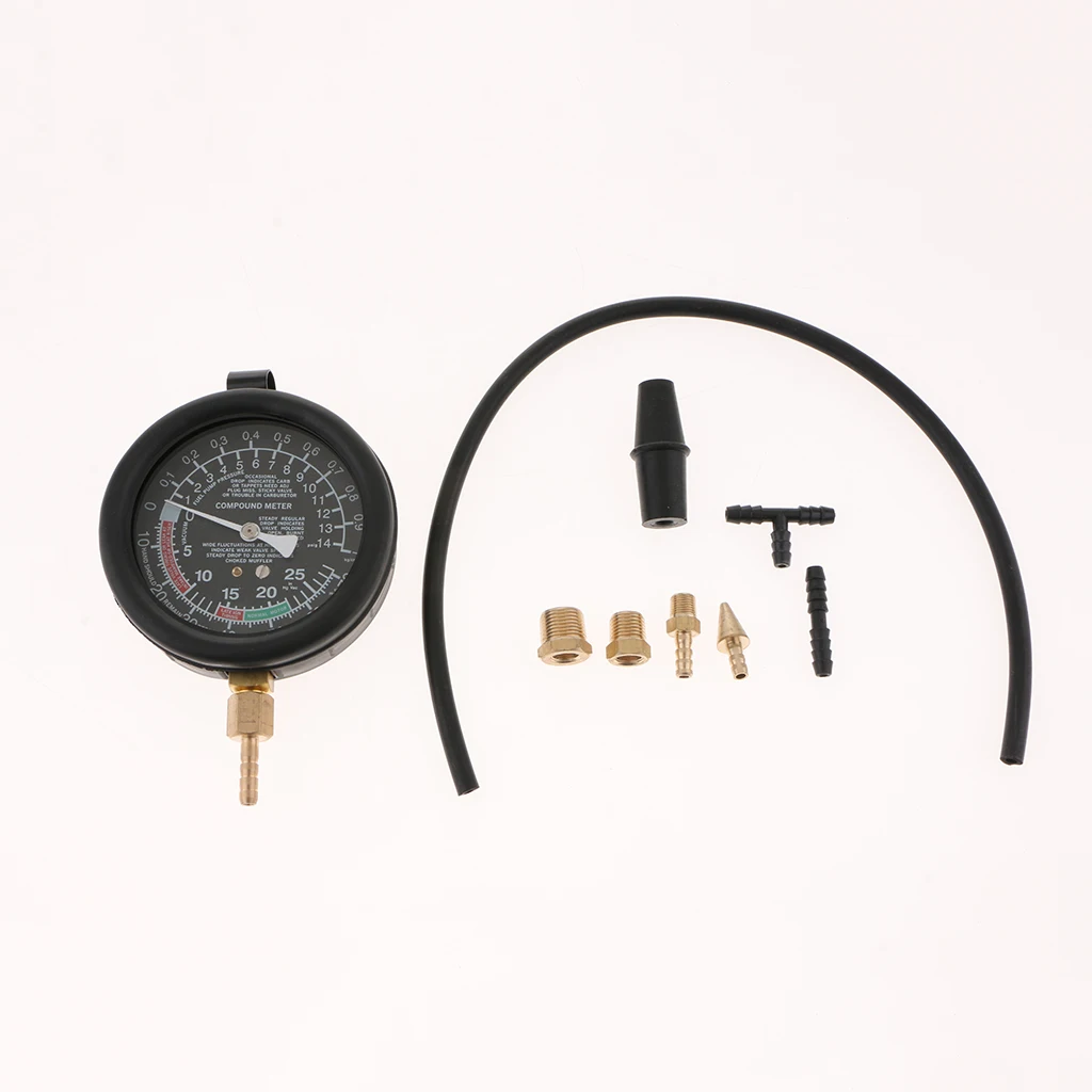 Fuel Pump & Vacuum Gauge Pressure Tester Mechanical & Electrical Fuel with Case