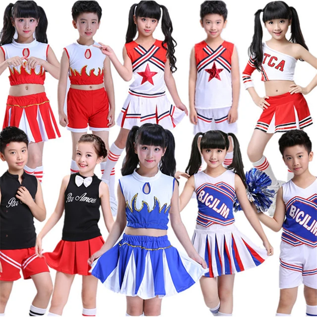 US $9.42 10Style Student Cheerleader Uniform School Girl Dance Costumes Sports Competition Kids Stage Perfor