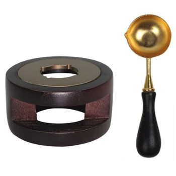 

Wax Seal Kit, Wax Seal Warmer Melting Spoon Kit Wax Sticks Wax Beads Melting Furnace Tool for Wax Sealing Stamp