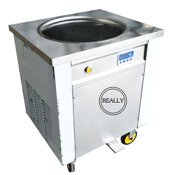 

Hot sale 2100W 304 Stainless steel one pans fried ice cream roll machine