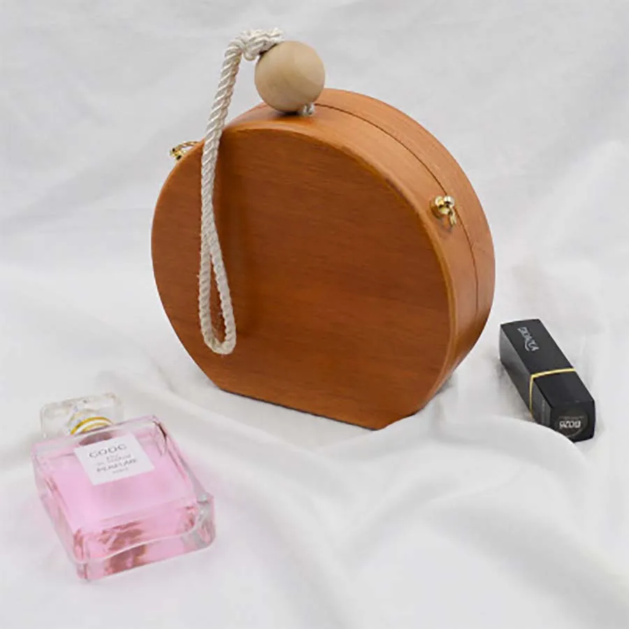 

Retro Log Wood Grain Small Circular Bag For Women Casual Ball Crossbody Bags Ladies Multipurpose Lanyard Messenger Bags Simple