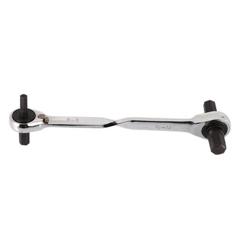 

4-In-1 Socket Drive Ratchet 2 Way Wrench Hand Tools Double Ended 6 8 10 12 mm Metric