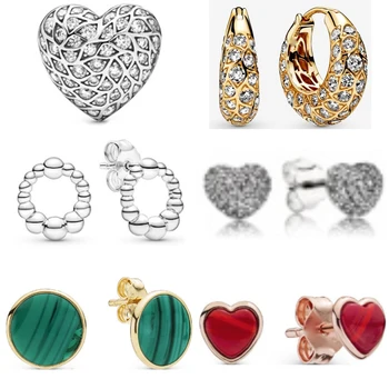 

Beaded Circle Stud Earrings Sparkling Pattern Heart Single Beautifully Different Murano Glass perforated earring