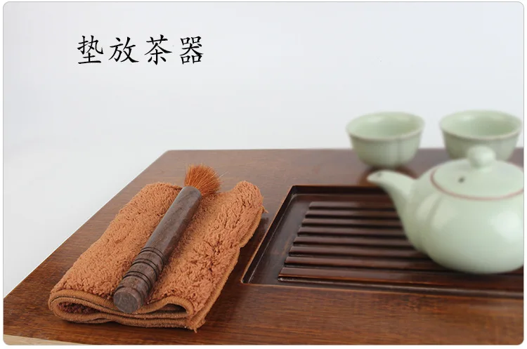 Manufacturers Direct Selling Dual-Use Tea Towel Coffee Brown Wipe Pot Cover Tea Ceremony Cover Tea Cloth Tea Table Ultra-strengt