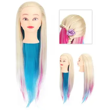 

Mannequin Head Hairdressing Styling Braiding Training Practice Mannequin Head with Hair Fake Head Mold For Hairstyle Makeup Tool