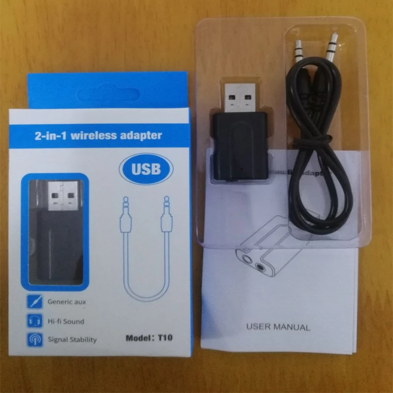 2 в 1 Bluetooth 5,0 аудио приемник передатчик 3,5 мм AUX HIFI стерео аудио USB беспроводной мини-адаптер для колонок автомобиля ПК - Цвет: Вариант 2: