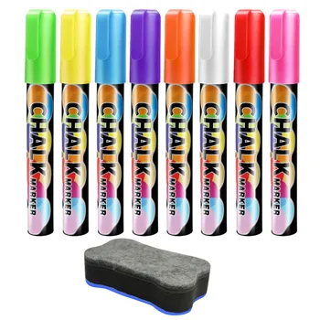 

Markers Chalkboard Erasable Dustless Water Based Liquid Wet Erase Pen 6mm 2ml Office School Supplies Accessories For Teacher