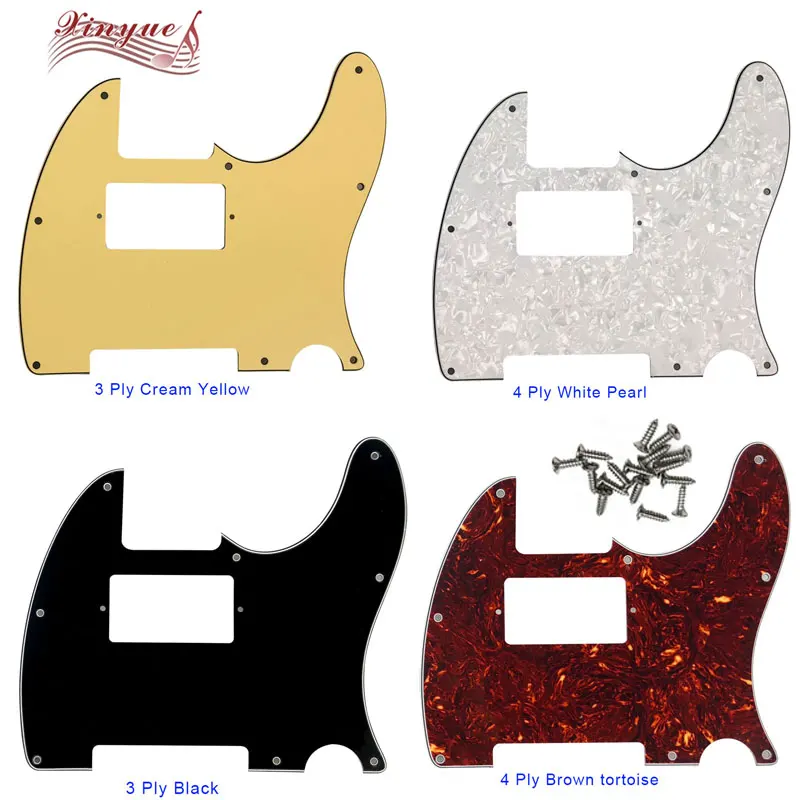 Pleroo индивидуальная гитара Запчасти для 8 винты для отверстий US Tele Guitar Pickguard с PAF хамбакером