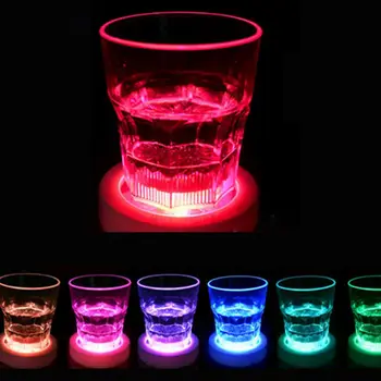 

Coaster Light Battery Powered LED Party Drink Coaster Christmas Vase Halloween Decoration Light-Green New