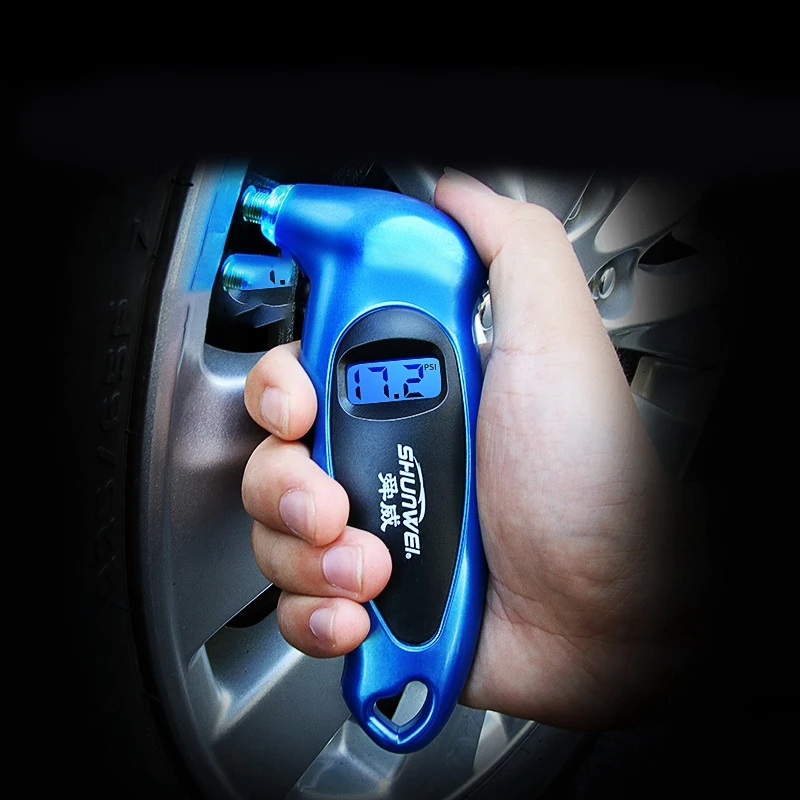 Портативный Ручной цифровой датчик давления в шинах, светодиодный индикатор давления в шинах с подсветкой, манометр для автомобильных шин