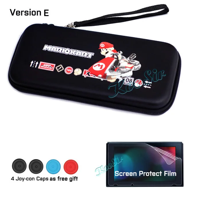 With Screen Film E Rend Switch аксессуары EVA жесткий чехол для хранения консоль сумка для переноски nintendo switch портативная дорожная Крышка для nintendo Switch - Цвет: With Screen Film E