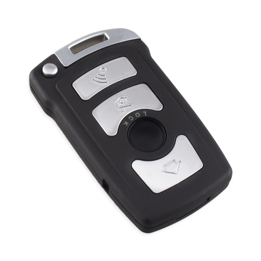 KEYYOU 3 4 кнопки Fob ключа автомобиля чехол для BMW 1 3 5 7 серия E65 E66 E67 E68 745i 745Li 750i 750Li 760i E90 автоматического дистанционного ключа оболочки - Количество кнопок: 4 Buttons